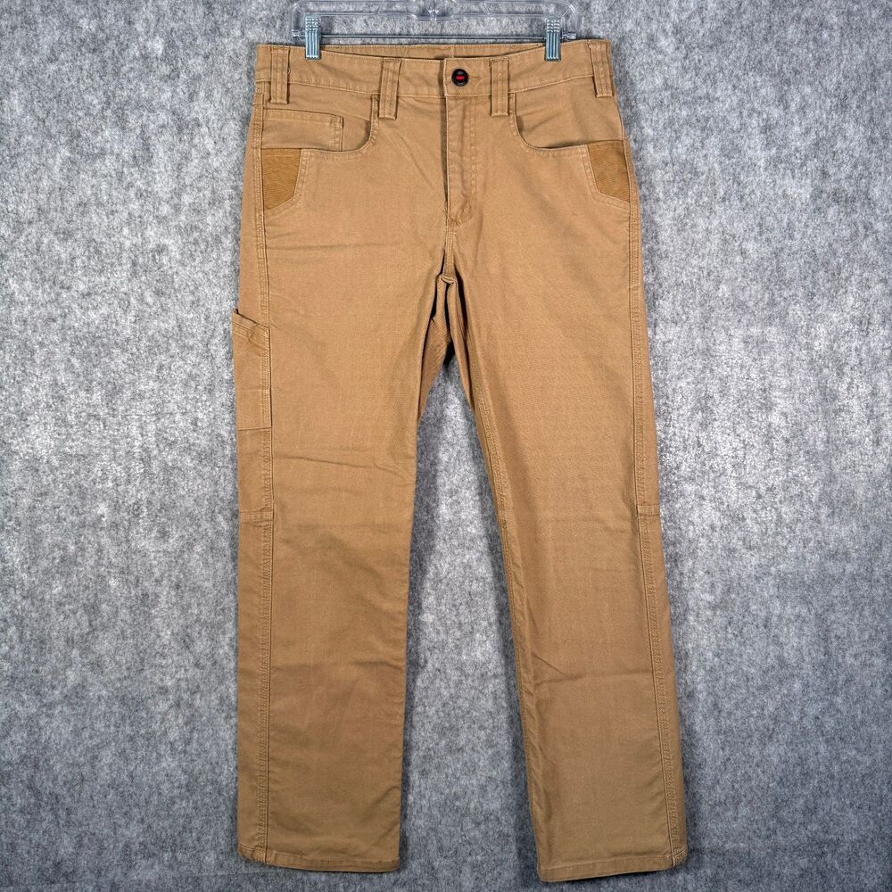 Milwaukee Pants Mens 32x30 Brown Heavy-Duty Flex Work Carpenter Utility Workwear